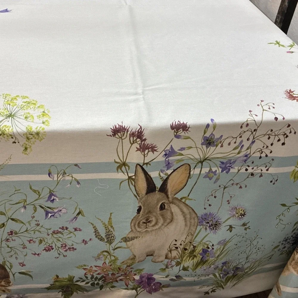 Southern Living Tablecloth Spring Summer Bunnies Easter 70